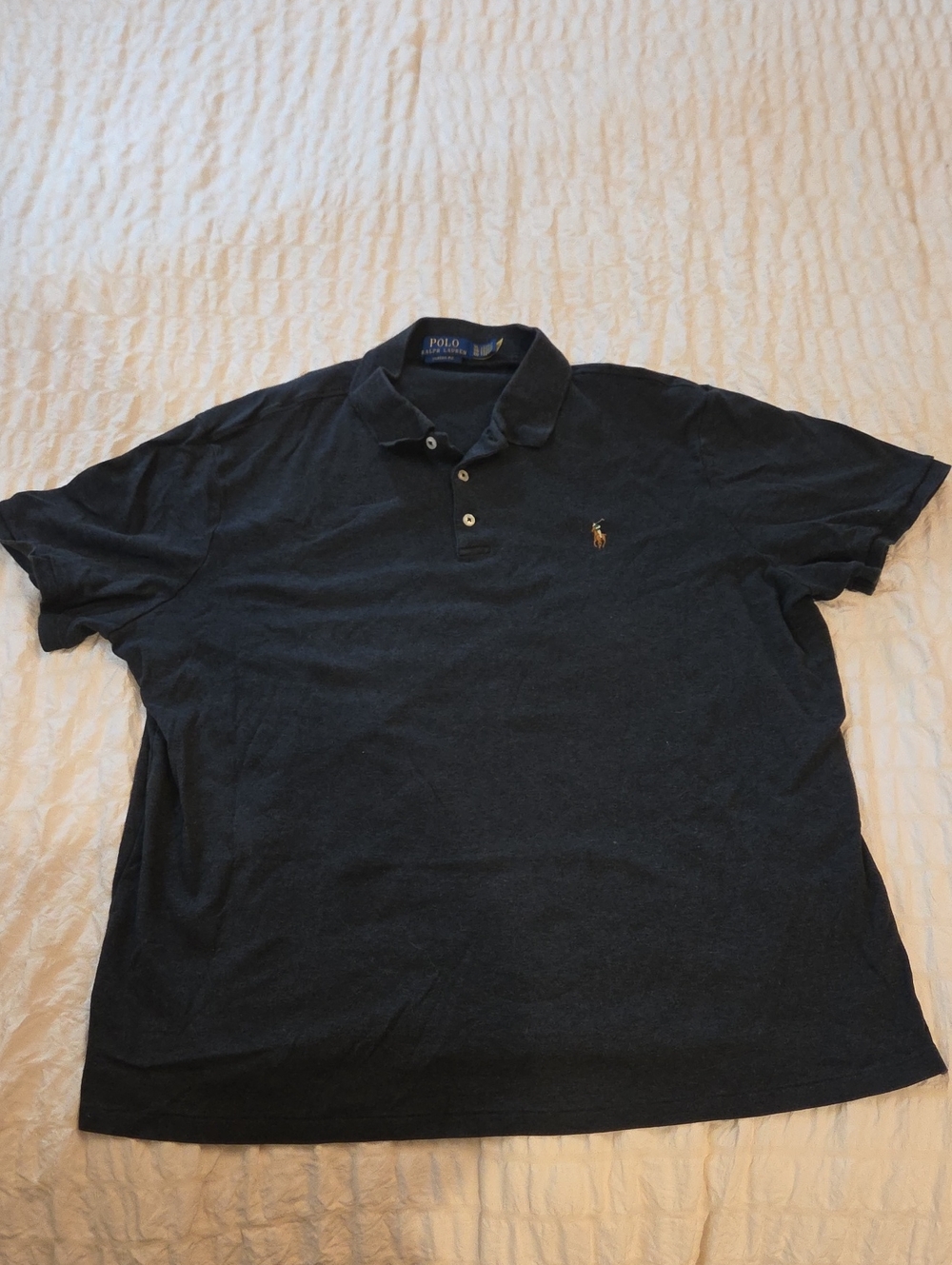 Polo by Ralph Lauren Men's Dark Navy Polo with Embroidered Pony